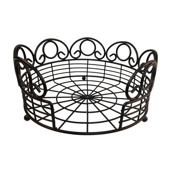 Round Black Metal Paper Plate Holder 11.5 Inch Decorative  Stand for Party Weddi - Picture 1 of 6